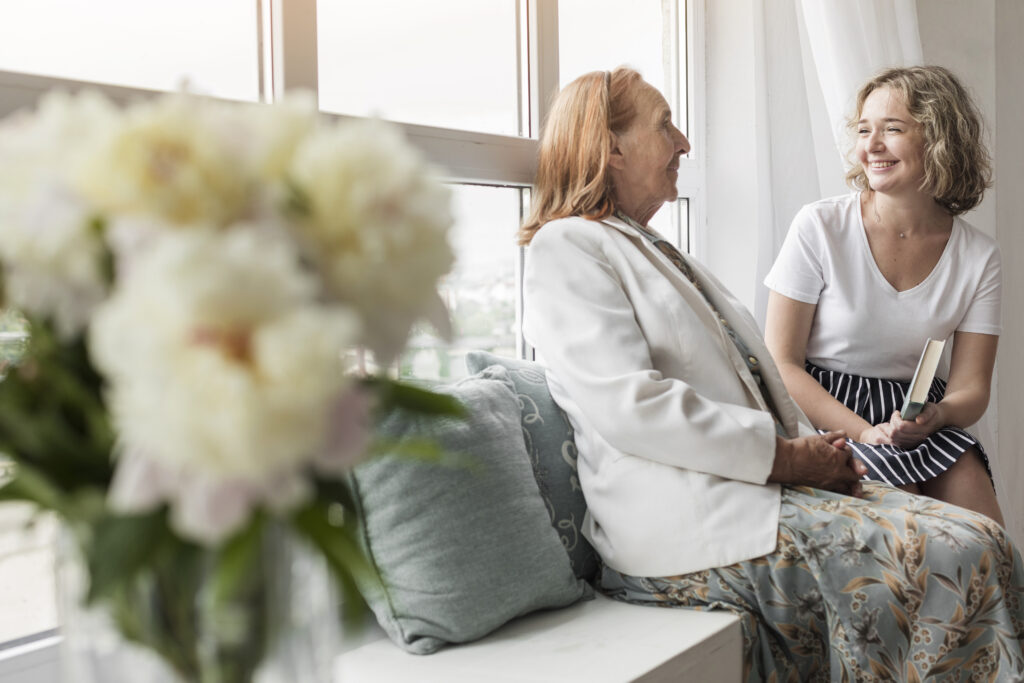 Comfortable levels of senior care with home caregiving support.